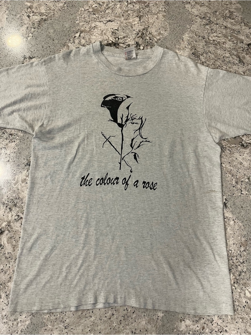 Vintage 90s “the colour of a rose” Tee on a Fruit of the Loom Tag